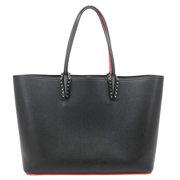 CHRISTIAN LOUBOUTIN Cabata Calfskin Leather Tote Bag Black