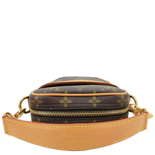 LOUIS VUITTON Danube Monogram Canvas Crossbody Bag Brown