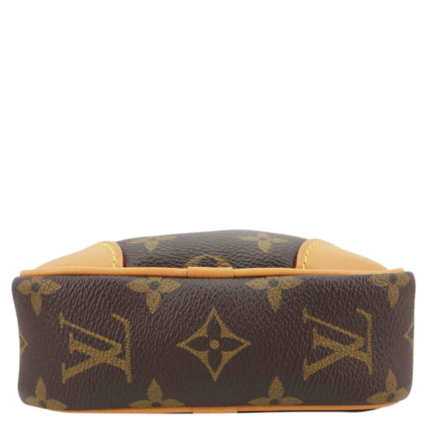 LOUIS VUITTON Danube Monogram Canvas Crossbody Bag Brown