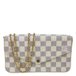 LOUIS VUITTON Felicie Pochette Damier Azur Crossbody Bag Rose Ballerine