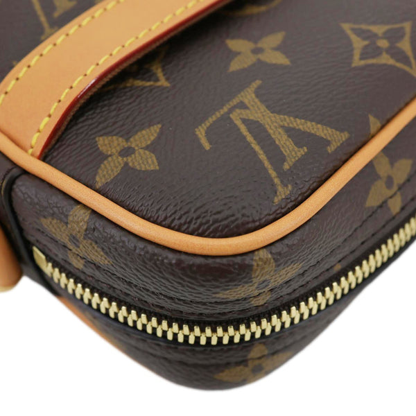 LOUIS VUITTON Danube Monogram Canvas Crossbody Bag Brown