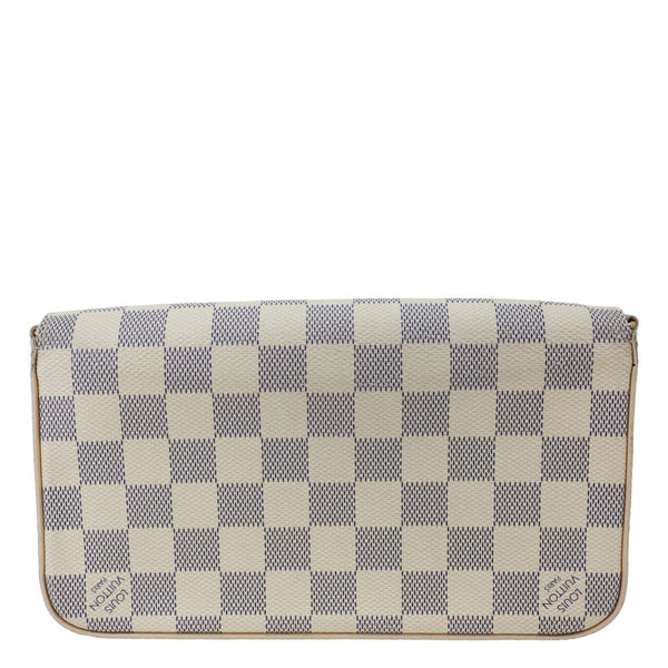 LOUIS VUITTON Felicie Pochette Damier Azur Crossbody Bag Rose Ballerine
