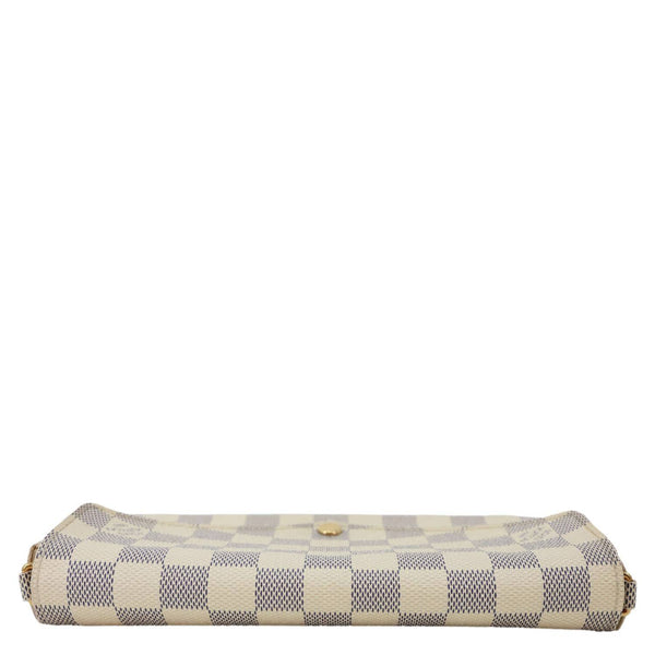 LOUIS VUITTON Felicie Pochette Damier Azur Crossbody Bag Rose Ballerine