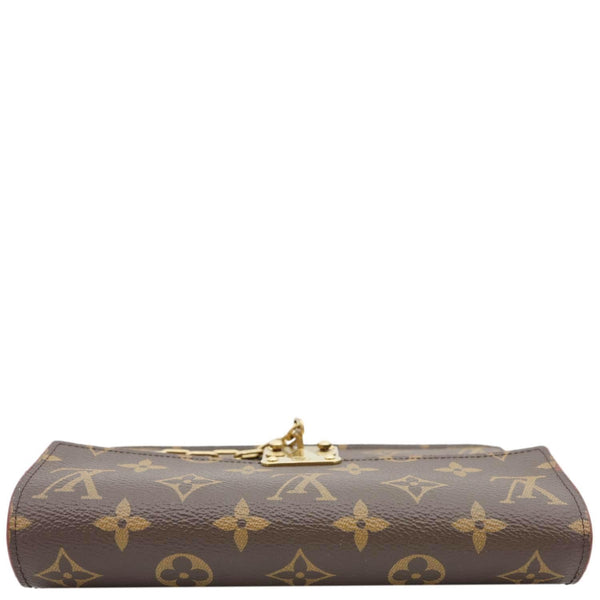 LOUIS VUITTON S Lock Monogram Canvas Belt Pouch Brown