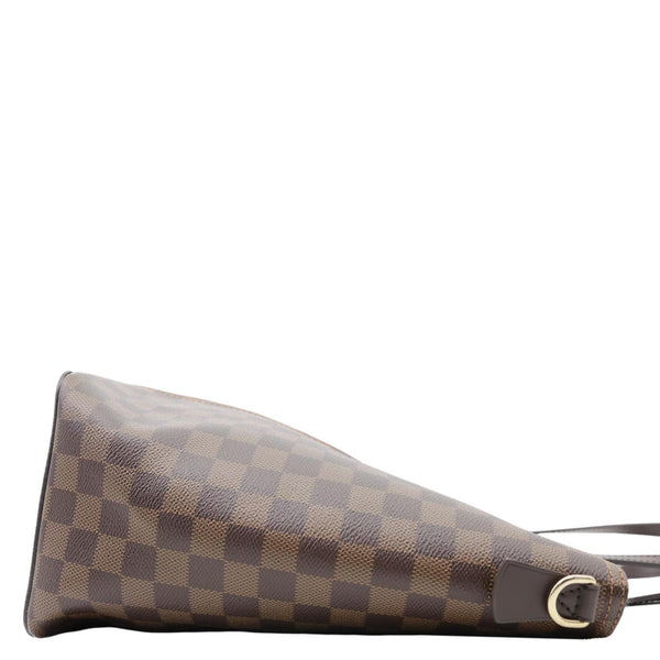 LOUIS VUITTON Jersey Damier Ebene Tote Bag Bordeaux