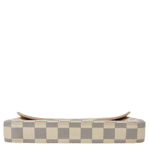 LOUIS VUITTON Felicie Pochette Damier Azur Crossbody Bag Rose Ballerine