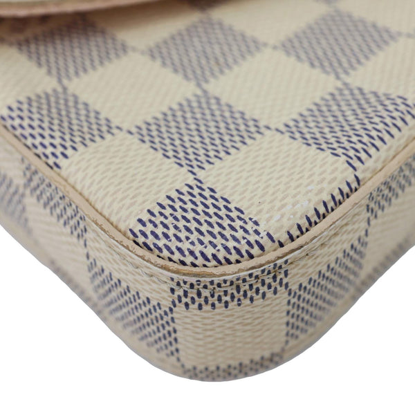 LOUIS VUITTON Felicie Pochette Damier Azur Crossbody Bag Rose Ballerine