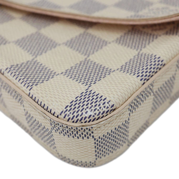 LOUIS VUITTON Felicie Pochette Damier Azur Crossbody Bag Rose Ballerine