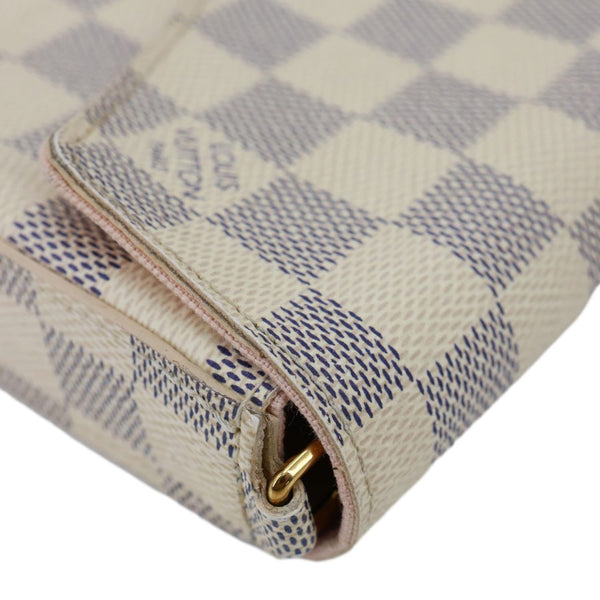 LOUIS VUITTON Felicie Pochette Damier Azur Crossbody Bag Rose Ballerine