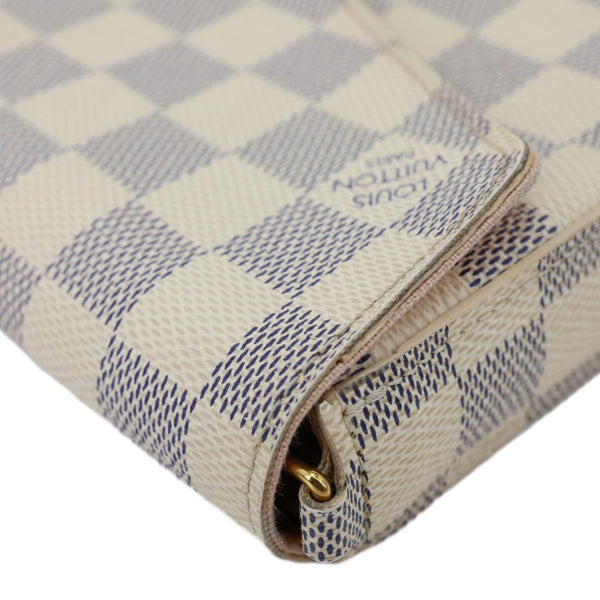 LOUIS VUITTON Felicie Pochette Damier Azur Crossbody Bag Rose Ballerine