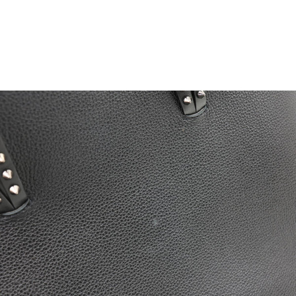 CHRISTIAN LOUBOUTIN Cabata Calfskin Leather Tote Bag Black