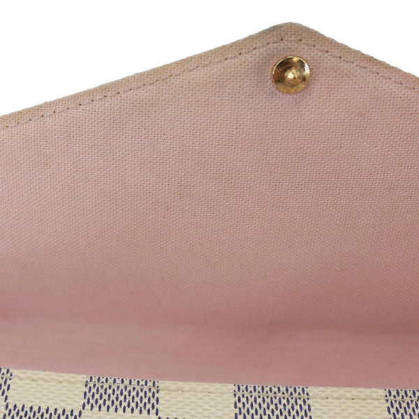 LOUIS VUITTON Felicie Pochette Damier Azur Crossbody Bag Rose Ballerine