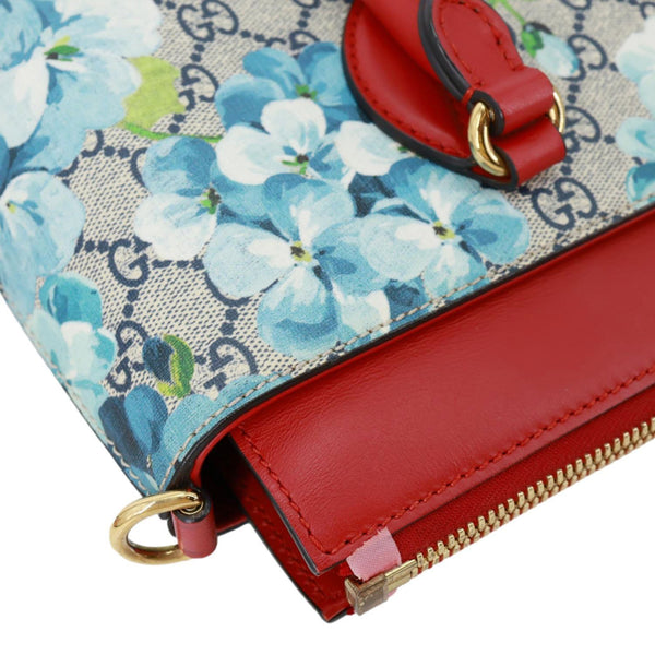GUCCI Zip Top GG Supreme Blooms Canvas Tote Bag Beige 409534