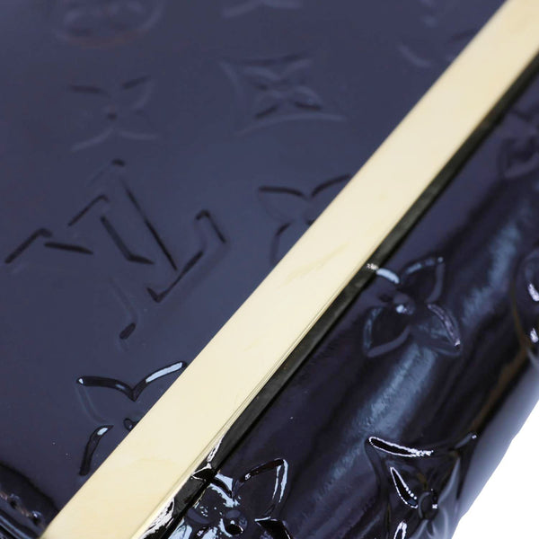 LOUIS VUITTON Ana Monogram Vernis Clutch Crossbody Bag Amarante