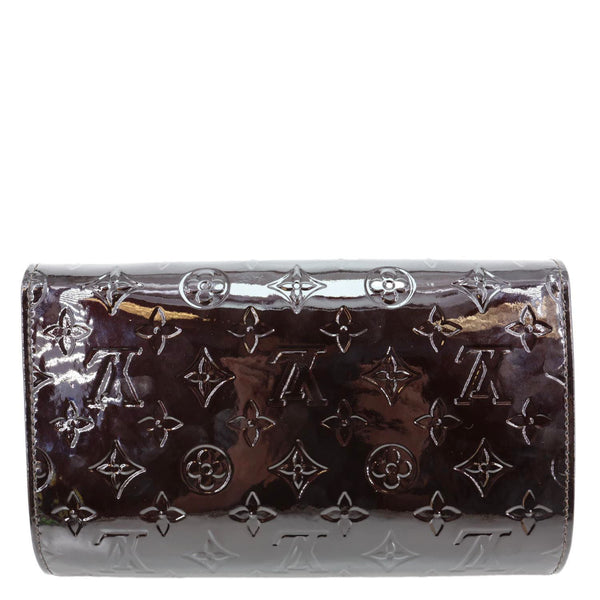 LOUIS VUITTON Ana Monogram Vernis Clutch Crossbody Bag Amarante