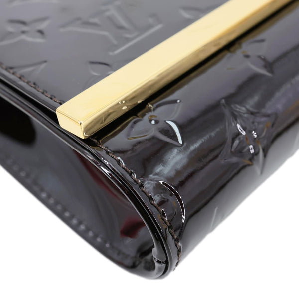 LOUIS VUITTON Ana Monogram Vernis Clutch Crossbody Bag Amarante