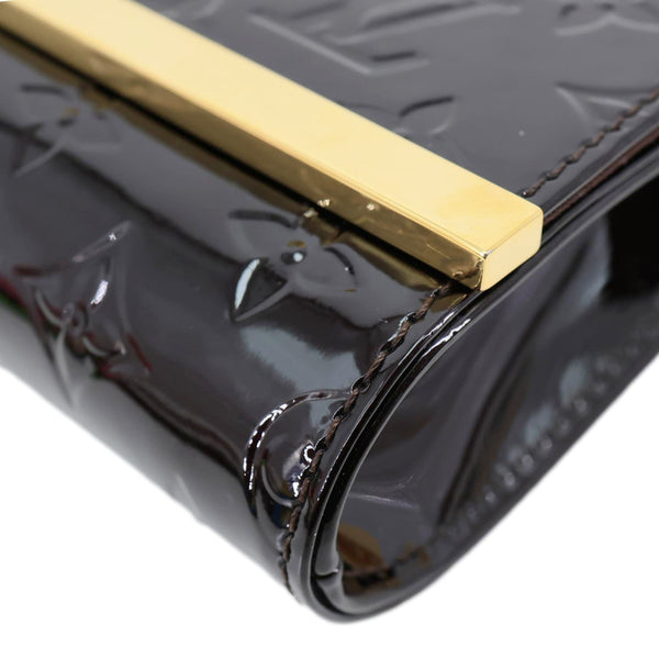 LOUIS VUITTON Ana Monogram Vernis Clutch Crossbody Bag Amarante