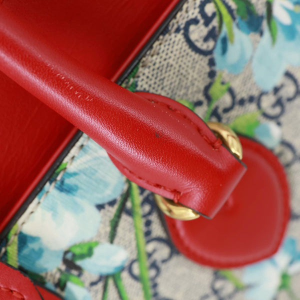 GUCCI Zip Top GG Supreme Blooms Canvas Tote Bag Beige 409534