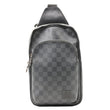 LOUIS VUITTON Avenue Sling Damier Graphite Backpack Bag Black