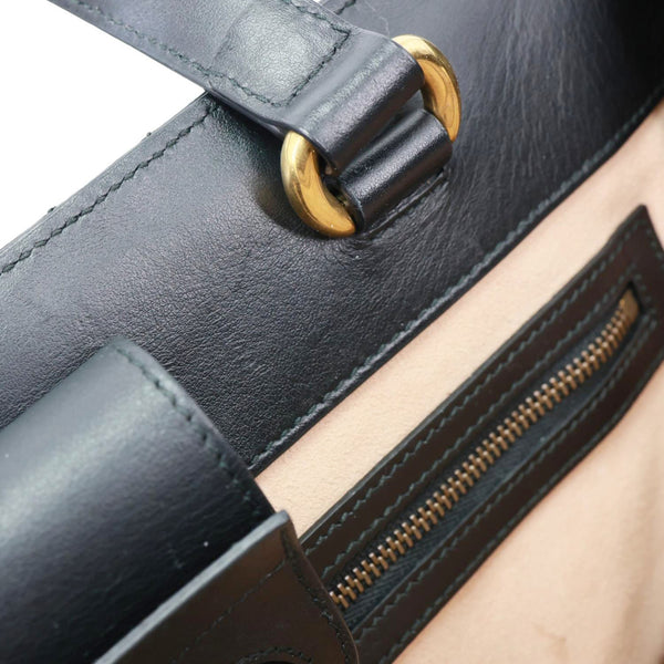 GUCCI GG Marmont Medium Calfskin Matelasser Leather Tote Shoulder Bag Black 443505