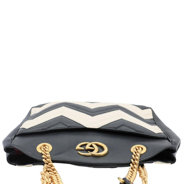 GUCCI GG Marmont Quilted Leather Chain Tote Bag Black 443501
