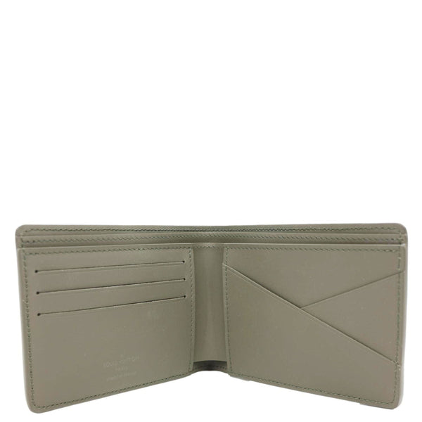 LOUIS VUITTON Multiple Wallet Aerogram Grained Calfskin Leather Clutch Green
