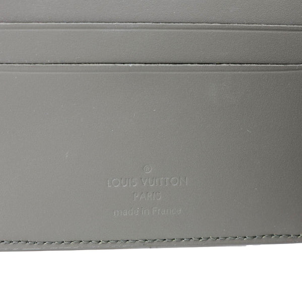 LOUIS VUITTON Multiple Wallet Aerogram Grained Calfskin Leather Clutch Green