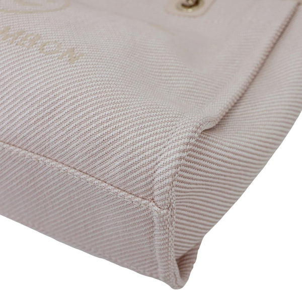 CHANEL Deauville Small Mixed Fibers Canvas Tote Bag Light Pink