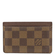 LOUIS VUITTON Damier Ebene Card Holder Brown