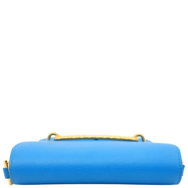 HERMES Roulis Sac Evercolor Mini Pebbled Calfskin Leather Shoulder Bag Blue