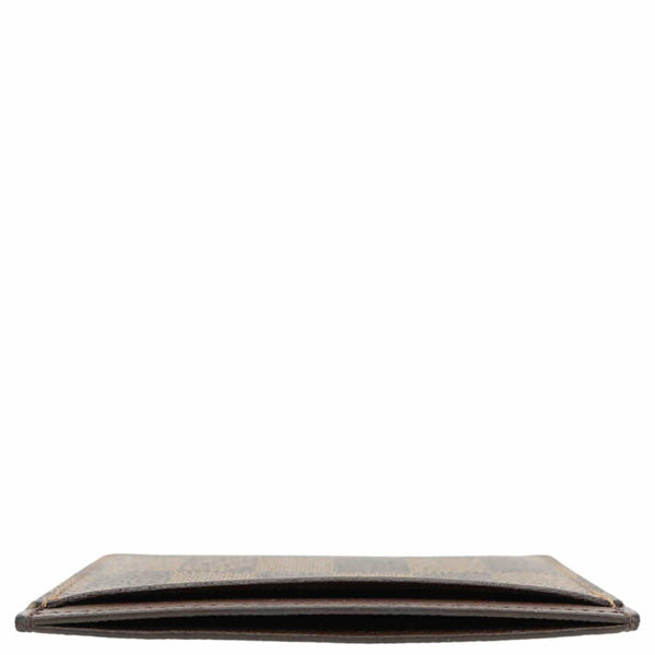 LOUIS VUITTON Damier Ebene Card Holder Brown
