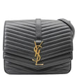 YVES SAINT LAURENT Sulpice Medium Matelasse Chevron Leather Crossbody Bag Black