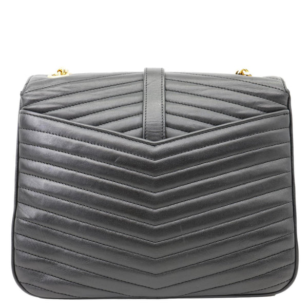 YVES SAINT LAURENT Sulpice Medium Matelasse Chevron Leather Crossbody Bag Black