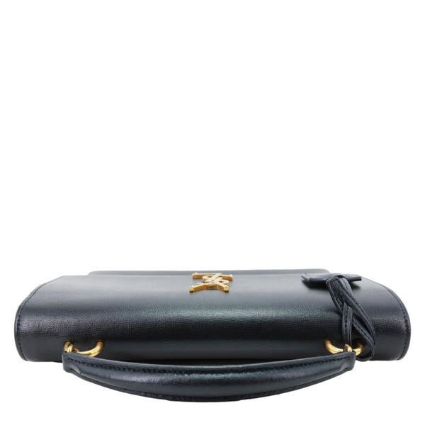 YVES SAINT LAURENT Monogram Sunset Leather Crossbody Bag Black