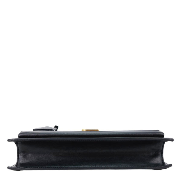 YVES SAINT LAURENT Monogram Sunset Leather Crossbody Bag Black