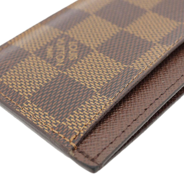 LOUIS VUITTON Damier Ebene Card Holder Brown