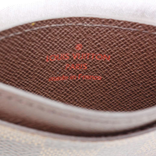 LOUIS VUITTON Damier Ebene Card Holder Brown