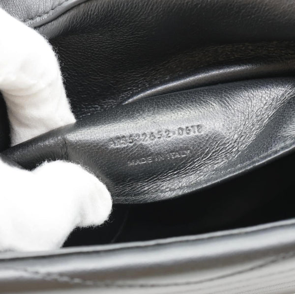 YVES SAINT LAURENT Sulpice Medium Matelasse Chevron Leather Crossbody Bag Black