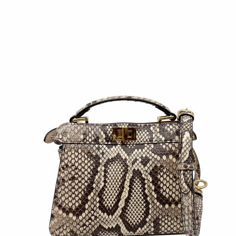 Fendi Python Peekaboo ISeeU Petite Bag