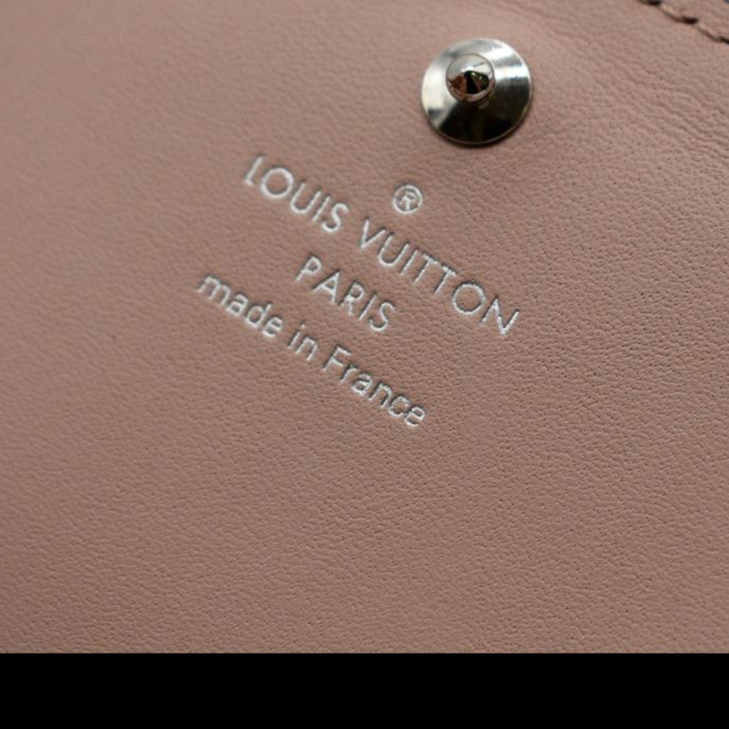 LOUIS VUITTON Iris Mahina Monogram Leather Compact Wallet Magnolia - 1