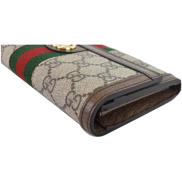 GUCCI Ophidia GG Continental Supreme Canvas Wallet Beige 523153