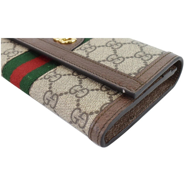 GUCCI Ophidia GG Continental Supreme Canvas Wallet Beige 523153
