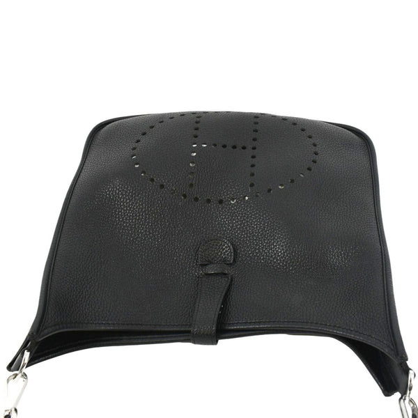 HERMES Evelyne PM Leather Shoulder Bag Black
