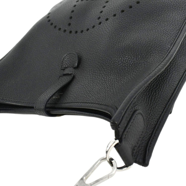 HERMES Evelyne PM Leather Shoulder Bag Black