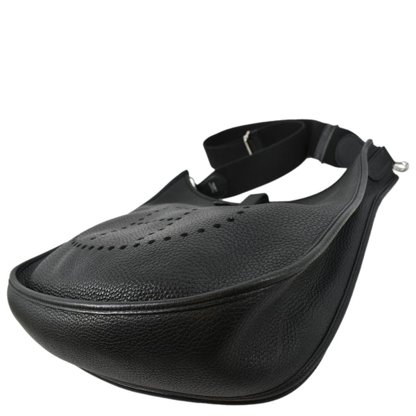 HERMES Evelyne PM Leather Shoulder Bag Black