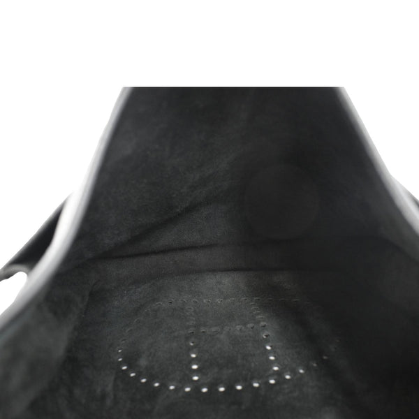 HERMES Evelyne PM Leather Shoulder Bag Black