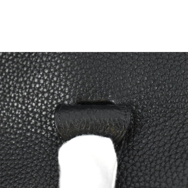 HERMES Evelyne PM Leather Shoulder Bag Black