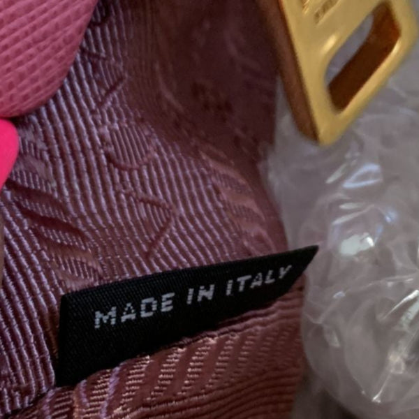 PRADA Galleria Double-Zip Medium Saffiano Leather Tote Bag Pink