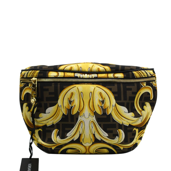 VERSACE X FENDI FF Baroque Nylon Belt Bag Gold