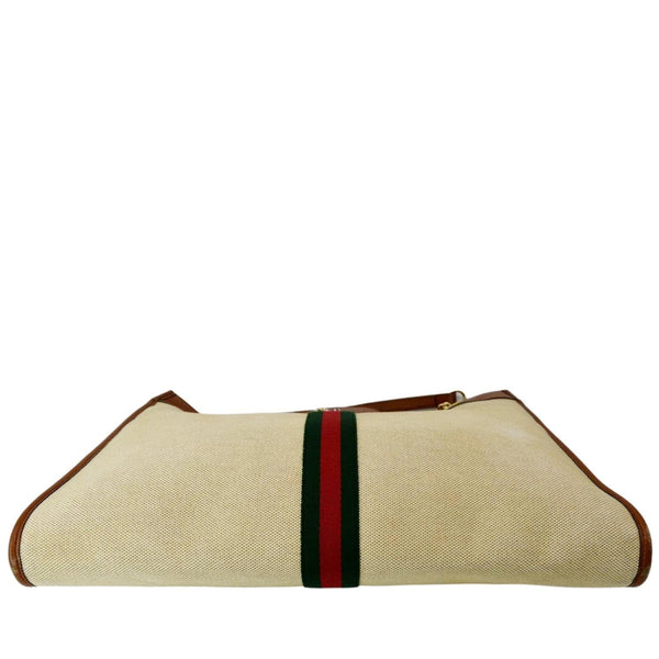 GUCCI Rajah Large Leather Tote Shoulder Bag Sand 537219